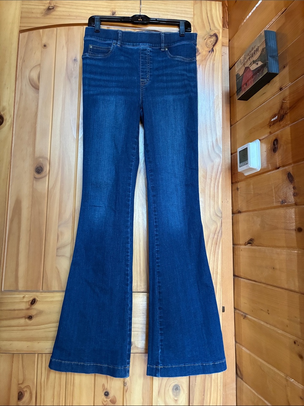 Spanx pull on high rise bootcut tall jeans